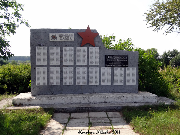 Памятник погибшим в ВОВ 1941 - 1945гг в Камешковском районе Владимирской области фото vgv
