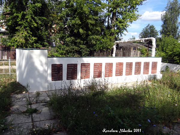 Памятник погибшим в ВОВ 1941 - 1945 гг. в поселке Новки в Камешковском районе Владимирской области фото vgv