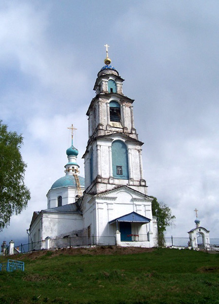 Георгиевская церковь 1810 г.,1823 г. в Ильинском в Киржачском районе Владимирской области фото vgv