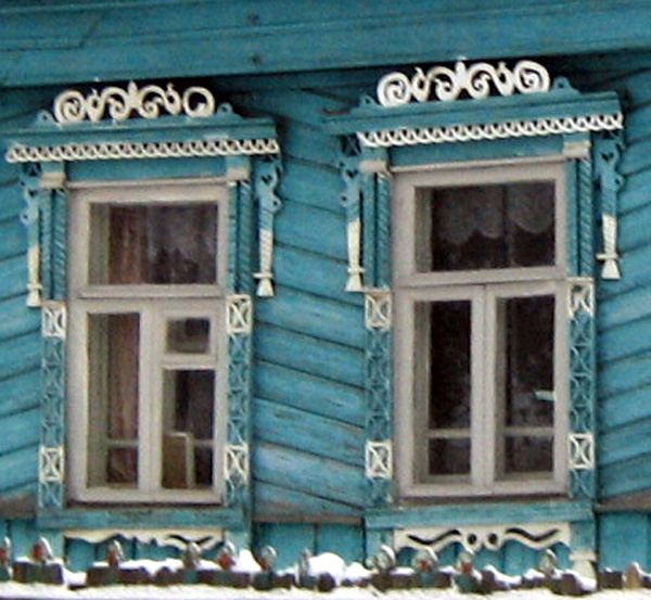 Деревянные наличники на Блинова 36 в Ковровском районе Владимирской области фото vgv