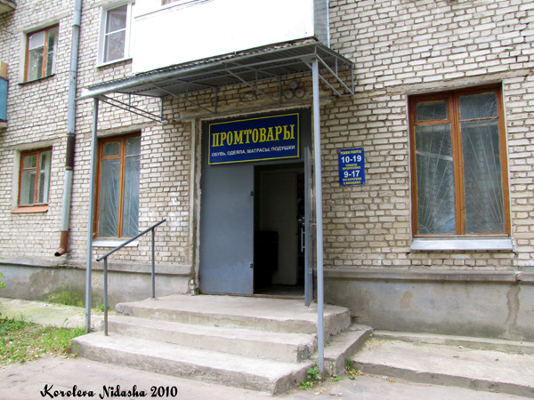 магазин Промтовары  на Молодогвардейской 5 в Ковровском районе Владимирской области фото vgv