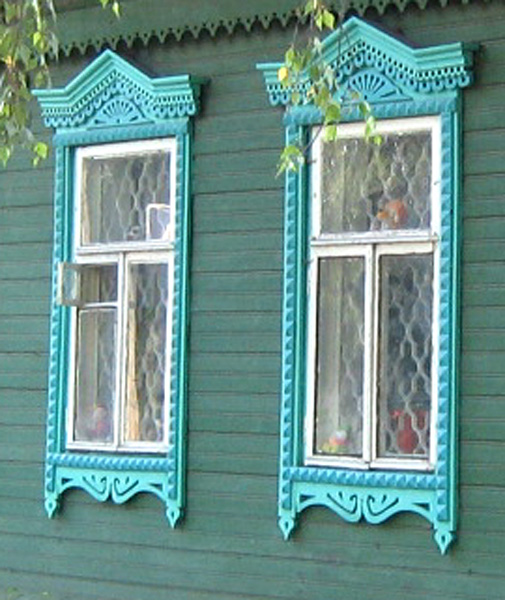 Деревянные наличники дома 59 на улице Володарского в Ковровском районе Владимирской области фото vgv