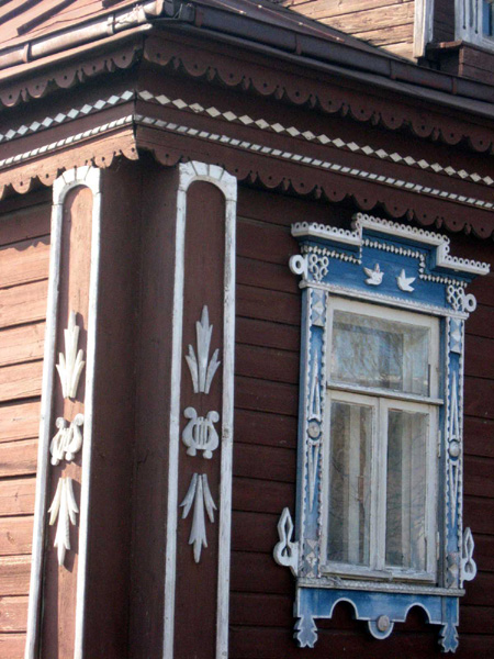 деревянные резные наличники и кружева Арфа в Собинском районе Владимирской области фото vgv