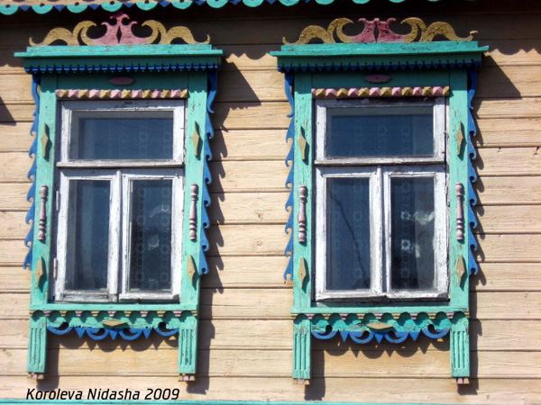 деревянные резные наличники Морские волны в Собинском районе Владимирской области фото vgv