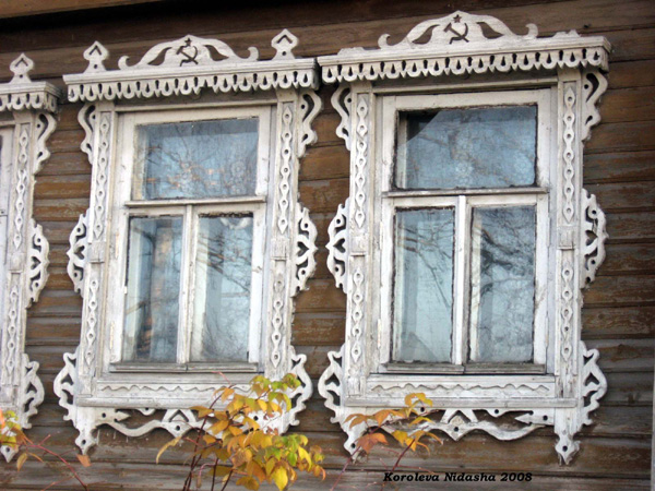 деревянные наличники Серп и Молот в Собинском районе Владимирской области фото vgv