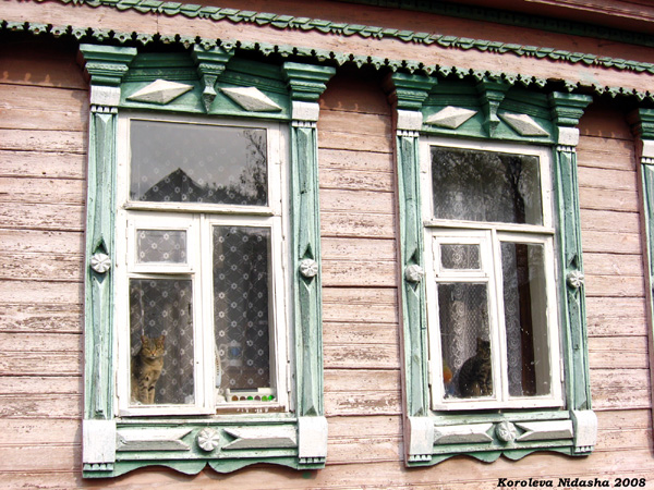 деревянные резные наличники Кошки в Судогодском районе Владимирской области фото vgv