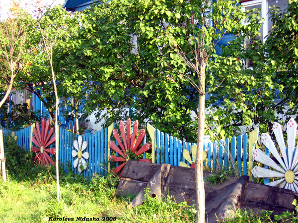 Цветочный забор в Судогодском районе Владимирской области фото vgv
