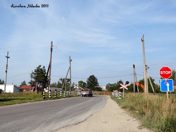 Железнодорожный переезд в п. Головино в Судогодском районе Владимирской области фото vgv