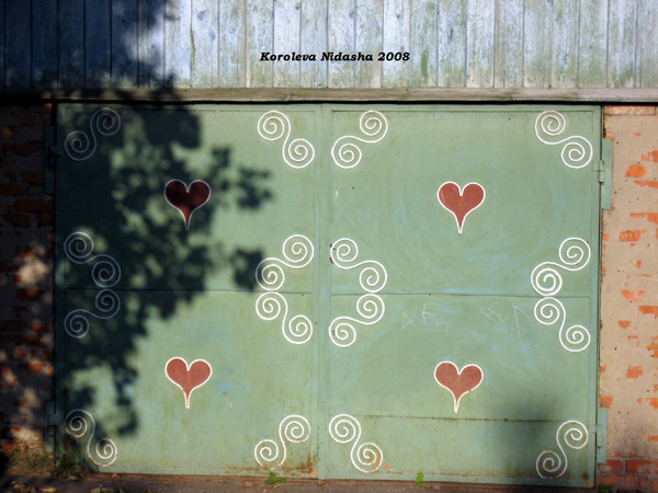 гаражные ворота на тему Я люблю свою машину, распишу я ей гараж в Суздальском районе Владимирской области фото vgv