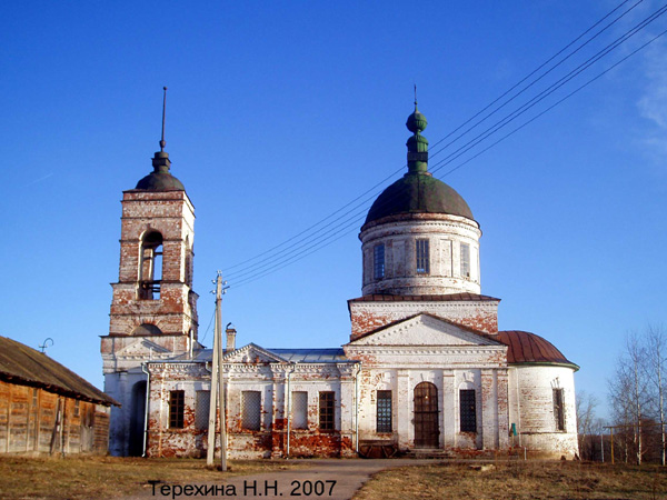 Вид Никольской церкви села Кутуково в 2007 г. в Суздальском районе Владимирской области фото vgv