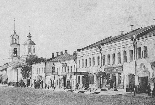 Вид дома 15 на Большой Московской улице в начале 20-го века во Владимире фото vgv
