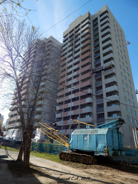 строительство дома 22 по улице Фейгина 2019-2022 гг. во Владимире фото vgv