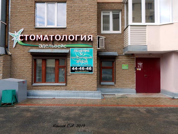 клиника современной стоматологии «Эдельвейс» на Крайнова 4 во Владимире фото vgv