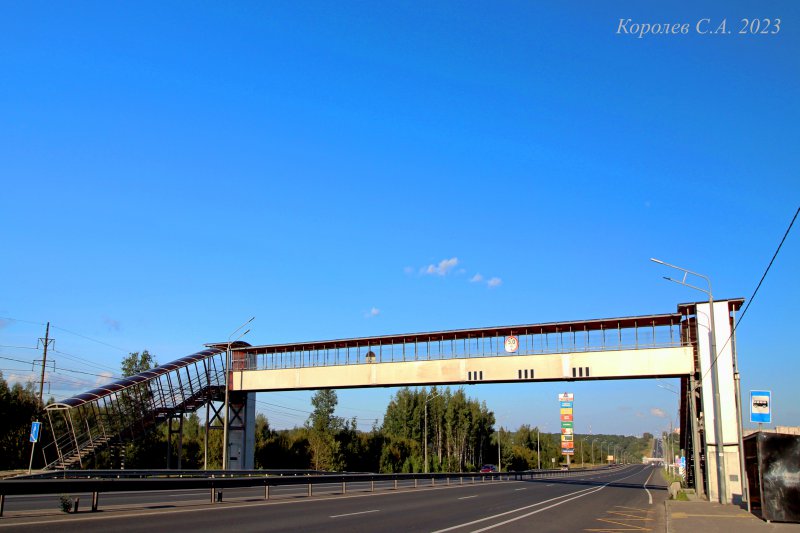 Пешеходный мост над «Пектинкой» в районе рынка Танден на Куйбышева 26ж во Владимире фото vgv