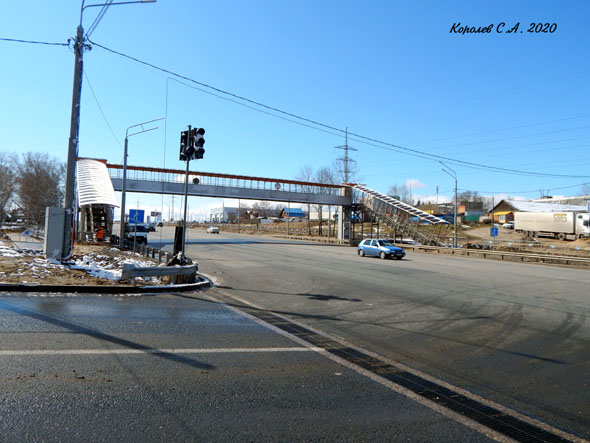 пешеходный мост над Пекинкой к поселку РТС от улицы Белокоской во Владимире фото vgv
