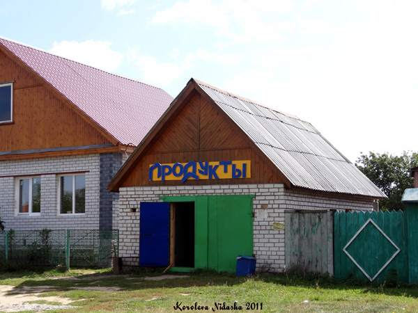 Магазин Продукты в деревне Верещяагино в Камешковском районе Владимирской области фото vgv