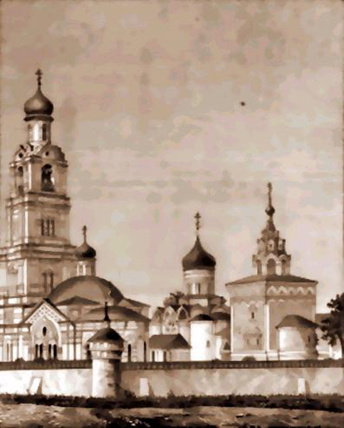 Благовещенский монастырь 19 век - литография и фото начало 20-го века в Киржачском районе Владимирской области фото vgv