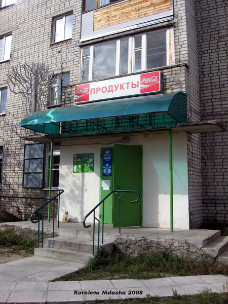 магазин Продукты на улице 21 Партсъезда в Лакинске в Собинском районе Владимирской области фото vgv