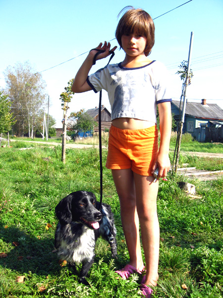 Катя с любимцем в Судогодском районе Владимирской области фото vgv