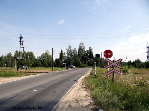 Железнодожный переезд в поселке Улыбышево в Судогодском районе Владимирской области фото vgv