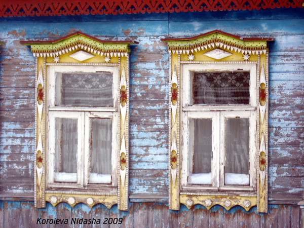 деревянные резные наличники п.Вяткино в Судогодском районе Владимирской области фото vgv