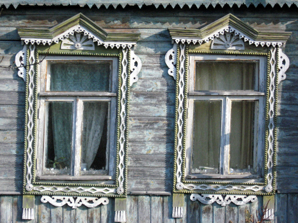 деревянные наличники деревни Байгуши в Судогодском районе Владимирской области фото vgv