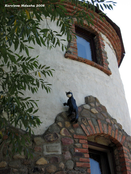 памятник Кошке которая лезет по стене в Суздальском районе Владимирской области фото vgv