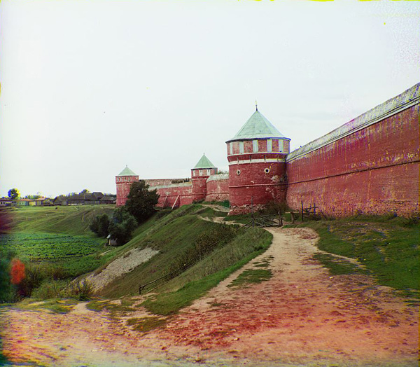 Проездная башня и стены Спасо-Ефимиева монастыря фото 1912 г. в Суздальском районе Владимирской области фото vgv