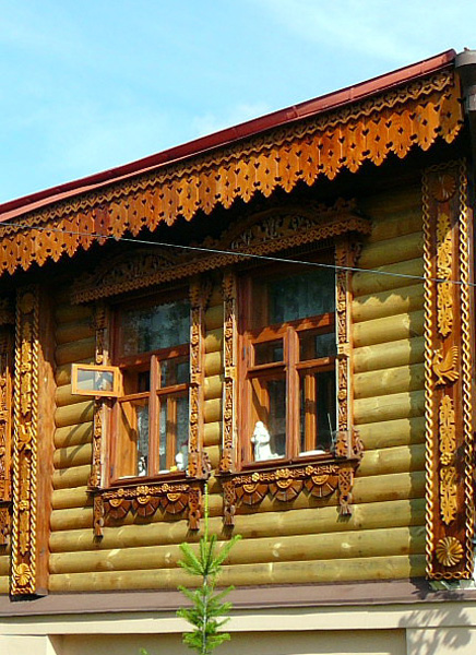 Резные деревянные ворота и наличники в Суздальском районе Владимирской области фото vgv