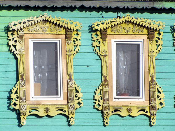 Деревяненые наличники села Суходол в Суздальском районе Владимирской области фото vgv