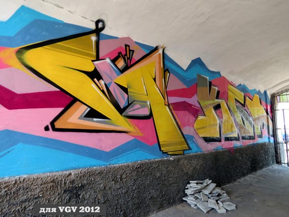 Граффити на 2-й Никольской дом 4 во Владимире фото vgv