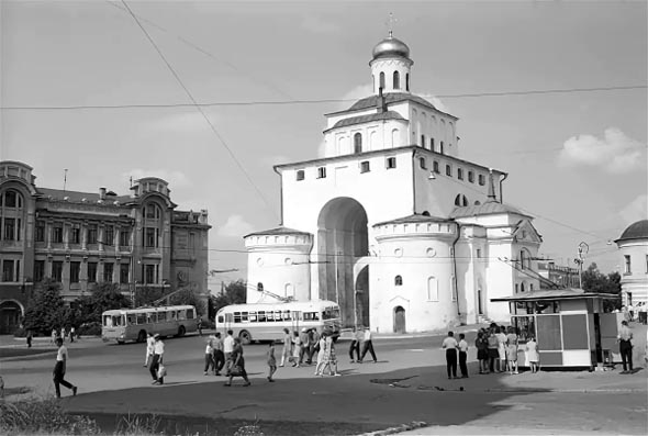 Золотые Ворота 70-80-е годы 20-го века во Владимире фото vgv