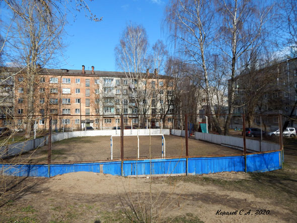спортплощадка хоккейный корт у дома 55 на Диктора Левитана во Владимире фото vgv