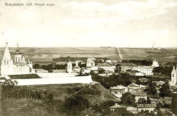 Вид на Доброе село от Успенского Собора на фото 1904-1911 гг. во Владимире фото vgv