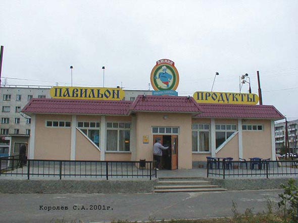 продуктовый павильон «Джин» на остановке «Парк Добросельский - МЖК Мир» на Комиссарова 28б во Владимире фото vgv