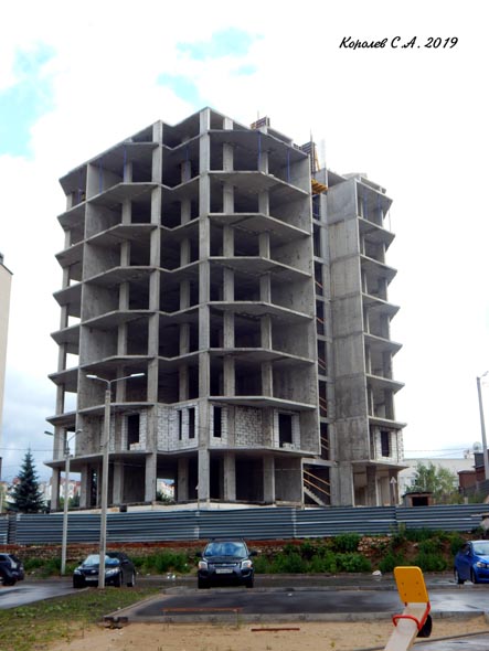 Строительство ЖК Парус дом N 3 улица Крайнова в 2019-2021 гг. во Владимире фото vgv