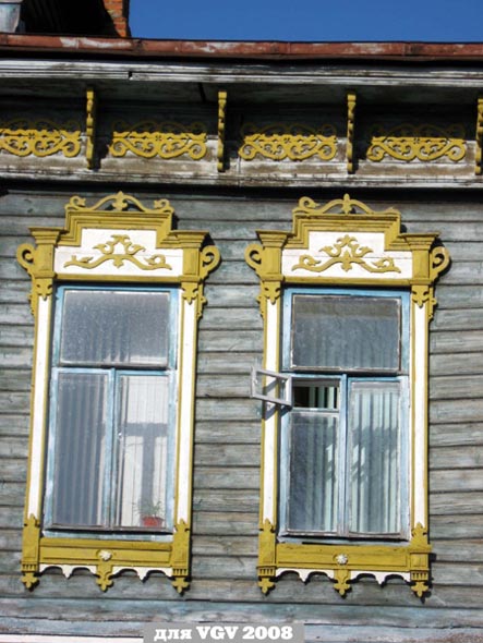 деревянные резные наличники на Муромской 10а дом Андреева во Владимире фото vgv