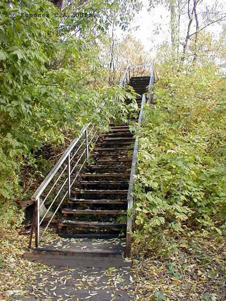 лестница от улицы Муромская на шоссе Владимир-Муром во Владимире фото vgv