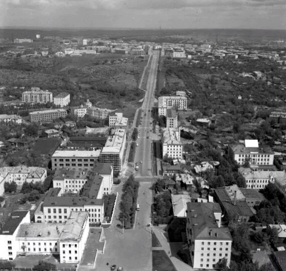 Октябрьский проспект в 60-е годы XX века во Владимире фото vgv