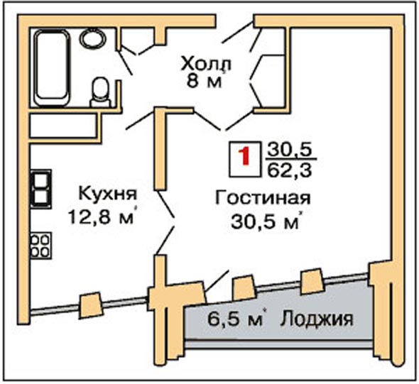 1-комнатные квартиры в жилом комплексе «Патриаршие сады» во Владимире фото vgv