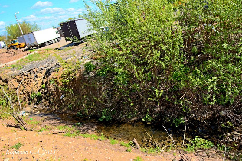 ручей Малый Сунгирь и пруд на нем у газовой заправки на Растопчина 4 во Владимире фото vgv